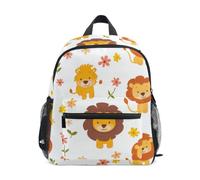 KLL kids waterproof backpack boys with leash Cartoon Sweet Lion, Cartoon Sweet Lion White, M, Fashion