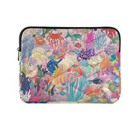 KLL Laptop Sleeve Case Water Resistant Sleeve for Laptop 13 Inch 14 Inch Rainbow Reef Rhapsody Vivid Aquatic Extravaganza Case