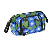 KLL Large Pencil Case Large Capacity Victorian Blue Morning Glory