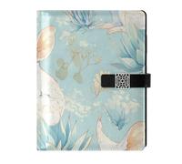 KLL leather lined notebooks college leather notebook for travelling water proof cover Cartoon Armadillo Mint Green Summer 6.7×9.2 inches