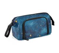 KLL Lovely Fireflies The Dark Blue Pencil Pen Case Large Capacity Case for Pencils Multifunctional for College Student Kindergarten