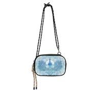 KLL Mandala Peacock Pattern Blue Crossbody Camera Bag for Womens Practical with Credit Card Slots Small Shoulder Bag Walk the dog