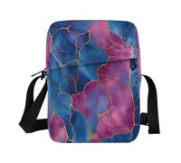 KLL Marble Royal Blue Hot Pink crossbody messenger bag Vegan Leather crossbody bag Shopping Ladies Shoulder Handbags