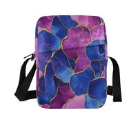 KLL Marble Royal Blue Hot Pink messenger bag crossbody Vegan Leather shoulder bags Shopping Shoulder Handbags