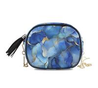 KLL Marble Silver Royal Blue Black Crossbody Bags Womens Waterproof with Adjustable Strap Cell Phone Purse Go shopping