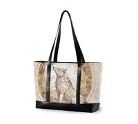 KLL Mechanical Cyber Style Wolf Music Notes Gold trendy travel bag for women with zipper womens tote Large Handbag for Travel Pool Swim Beach Vacation Necessities with bolsa para