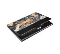 KLL Medieval Abstract Style Ultra-Thin Business Card Holder Pocket with Leather & Stainless Steel Credit Card Holders for Business Meeting Use portatarjetas para Hombre