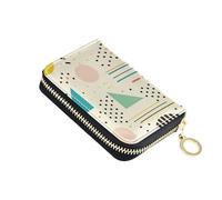 KLL Memphis Style Leather Card Holder Wallet for Men with Cion Purse RFID Blocking Credit Card Protector with Zipper
