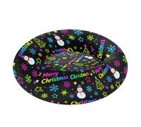 KLL Merry Christmas Snow Flake Rainbow Black Relieve Stress Pet Cat Bed fluffier Cat Cave Bed for Extra Small Size Pets Supplies cama para perro