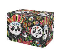 KLL Mexico Cinco De Mayo Pandas Vivid Color Cage Covers for Dog Crates Pet Wire Cage Cover with Roller Shades 30 Inch