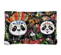 KLL Mexico Cinco De Mayo Pandas Vivid Color Washable Dog Sleeping Mattress Soft Comfortable Anti-Slip Bottom Pet Bed for Large Jumbo Medium Small Dogs 36" x 24"