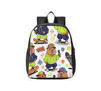 KLL mini backpack for kids Hippy Graffiti Capybaras