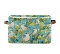 KLL Mint Color Spring Sparrow storage baskets, folding and waterproof storage bin with sturdy handle bag Decoracion Decoracion 2 Piecing for shelf shelf blanket