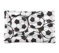 KLL Modern Football Soccer Sport Washable Pet Sleeping Mat Soft Comfortable Anti-Slip Bottom Dog Crate Pad for Large Jumbo Medium Small Dogs 24" x 18"