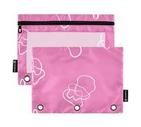 KLL Modern Minimal Pencil Bag Document Bag for 3 Rings Folders with 3 Rings for School Storage Container