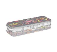 KLL monsters Truck Racing Graffiti Designed Clear Pencil Plastic Box