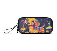 KLL Multicolored Sweet Lovebird Black Nylon Teen Pencil Bag Large Capacity Mesh Pen Pencil Case School Stationery for School Student