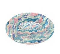 KLL Multicolored Waves Calming Anti Anxiety Pet Cat Beds fluffier Dog Pillow Bed for Extra Small Size Pets Sleeping cama para Perros