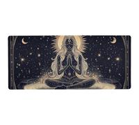 KLL Muse Moon Godness Boho big large Mouse Pad for desk for writing washable gaming Mouse Mat 31.5 x 11.8in