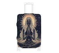 KLL Muse Moon Godness Boho Elastic cover for carry on luggage Anti Scratch suitcase cover luggage protector Fit 18-32 Inch Luggage, muse moon godness boho, S 18-20 in