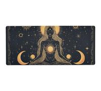 KLL Muse Moon Godness Boho Flashy large gaming Mouse Pad for desktop thin Mouse Mats for computer 31.5 x 11.8in