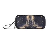 KLL Muse Moon Godness Boho Nylon Pencil Bags for School Big Capacity Pencil Cases for Girls Stationery for Preppy School Teacher