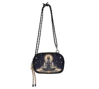 KLL Muse Moon Godness Boho Small Purse Crossbody for Women Beauty with Credit Card Slots Casual Phone Chest Bag Date