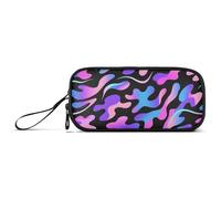 KLL Neon Camouflage Purple Black Blue Nylon Boys Pencil Bag Big Capacity Pencil Cases for Girls School Stationery for School Adolescents