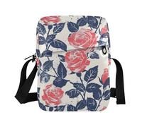 KLL Ocean Beach Ocean Style Roses Safari mens messenger bag crossbody Vegan Leather mens shoulder bags crossbody Casual Ladies Shoulder Handbags