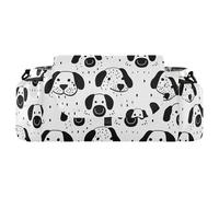 KLL Oliver Jeffers Style Cartoon Dog Faces Black on White umbrella stroller organizer with cup holders baby caddy organizer handlebar accesorios para stroller