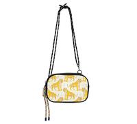 KLL Oliver Jeffers Tigers Cream Gold Sling Bags Crossbody for Women Beauty with Adjustable Strap Small Shoulder Bag Date