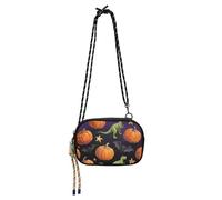 KLL Orange Evil Halloween Dinosaur Anti Theft Crossbody Bag for Womens Beauty with Credit Card Slots Side Bags Date