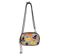 KLL Orange Evil Halloween Pumpkin Witch Crossbody Camera Bag Men Practical with Credit Card Slots Cell Phone Bag Date
