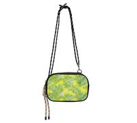 KLL Palm Leaves Yellow Crossbody Camera Bag Men Practical with Credit Card Slots Women's Shoulder Handbags For Hiking Traveling