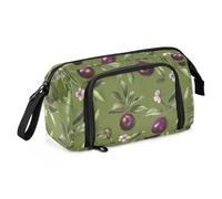 KLL Pen Case Large Capacity Hard Pencil Case Portable Pencil Bag With Zipper for Nurse Preppy School Fresh Java Plum Fruit Green