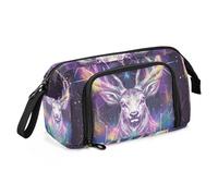 KLL Pencil Bag Large Capacity Pencil Box Case with Compartment Brush And Pencil Case for Teen Boys Elementary Deer Tarot