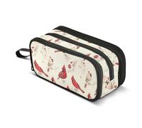 KLL Pencil Bag Large Capacity Pencil Case School Multifunctional Pencil Cases For Teen for Preppy High School Supplies Art Northern Birds Beige