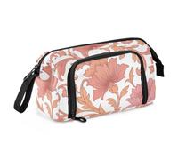 KLL Pencil Bag Large Capacity William_morris Retro Orange Flowers