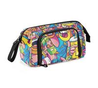 KLL Pencil Bags Large Capacity Colorful Strange Friends