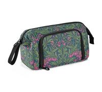 KLL Pencil Bags Large Capacity Hot Pink Oberonia William Morris Pattern