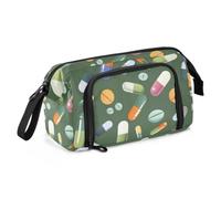 KLL Pencil Box Large Capacity Colorful Various Pills Green | Big Pencil Cases,Multifunctional ,for Kids Preppy School