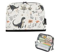 KLL Pencil Case Holder Large Capacity Makeup Bag Sturdy Coin for Preppy Middle School Beauty Dinosaurs