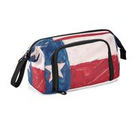 KLL Pencil Case Large Capacity Oil Painting Flag Texas | Pencil Box Case,Portable ,for Adolescentes School Must Haves