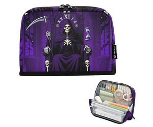 KLL Pencil Cases Large Capacity Makeup pouching Multifunctional Stationery Pen Bag for Girls Preppy School justices Tarot Card Grim Reaper