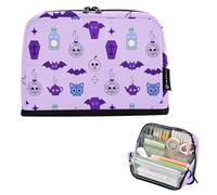 KLL Pencil Cases Large Capacity Pen Bags Wide Opening Stationery Bag for Men School Supply Halloween Magical Crystal Ball