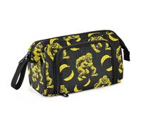 KLL Pencil Pen Case Large Capacity Angry monsters Bananas Black Yellow