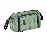 KLL Pencil Pen Case Large Capacity Large Pencil Bag Multifunctional Pencil Cases For Teen for Nurse College Chic Cornish Rexcats Green