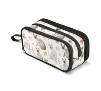 KLL pencil pouches Large Capacity Girls Pencil Case Portable Stand Up Pencil Case for Adults Elementary Funny Cornish Rex Cats Neutral