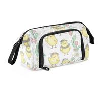 KLL Pencil Pouches Large Capacity Hand-drawn Easter Chicks Seamless