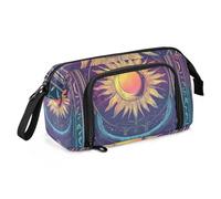 KLL pencil pouches Large Capacity Make Up Bag with Compartment Pencil Pen Case Cosmetic Makeup for Kids Elementary Sun Moon Tarot Fantasy